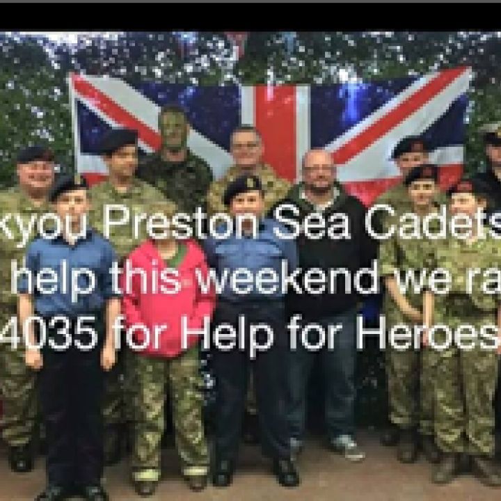 Preston Sea Cadets help raise money for Help...