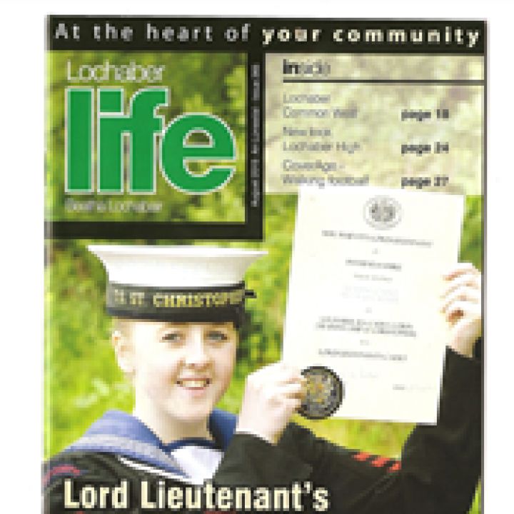 LOCHABER SEA CADETS ON LOCAL MAGAZINE FRONT COVER!