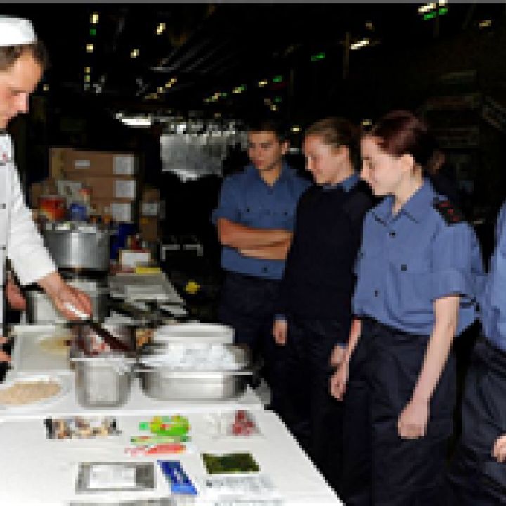Stockport Sea Cadets aboard HMS Bulwark