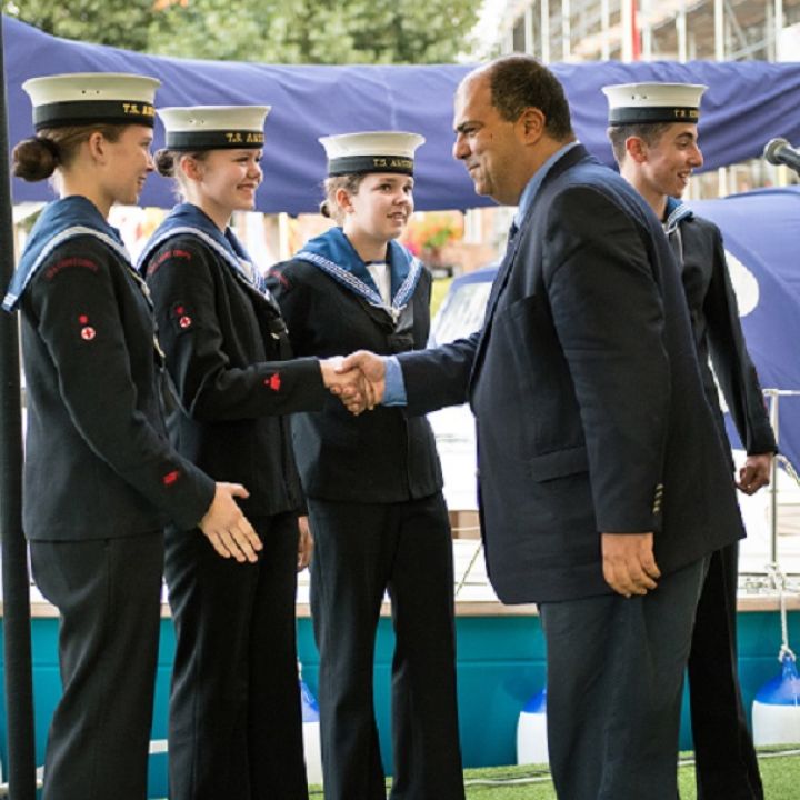 Naming and commissioning of TS Sir Stelios