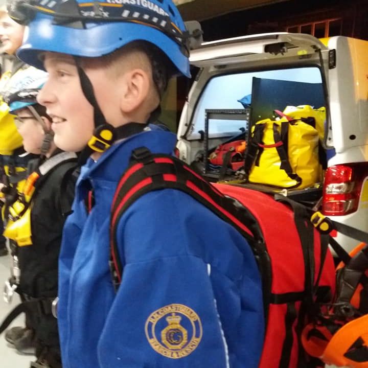 Cadets with HM coastgard