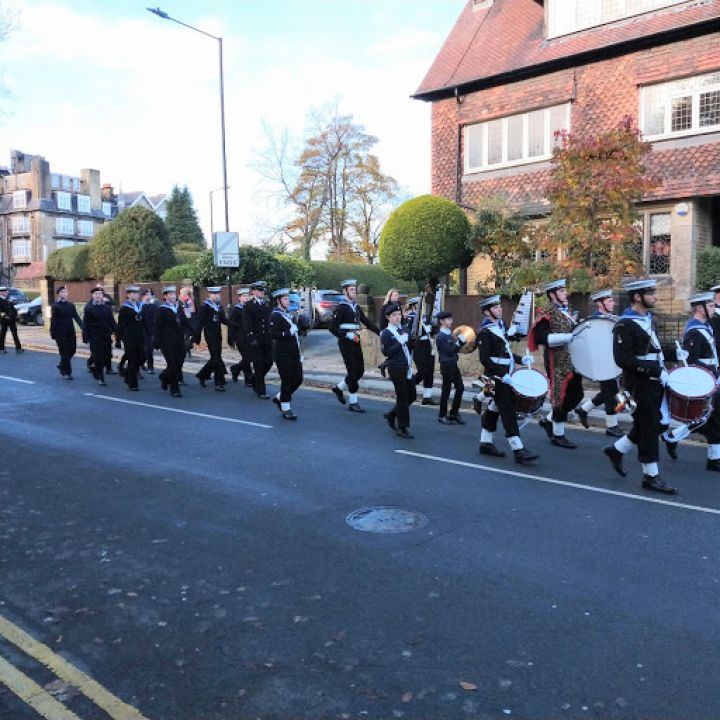 Harrogate and District Sea Cadet Corps marching back to the Unit HQ after Remembrance Sunday