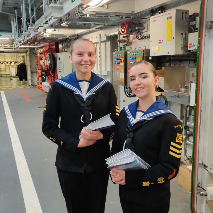 Sea Cadets on board HMS Prince of Wales