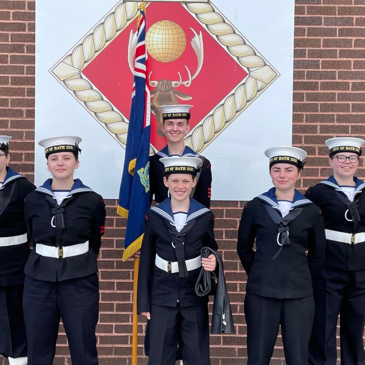 Proud Drill Team at HMS Raleigh