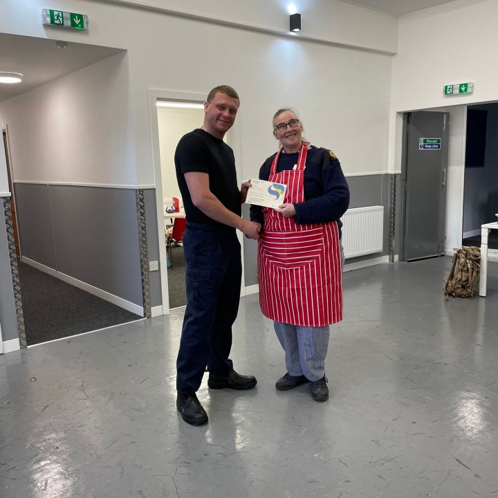 PO Channing passes Catering Instructors Course