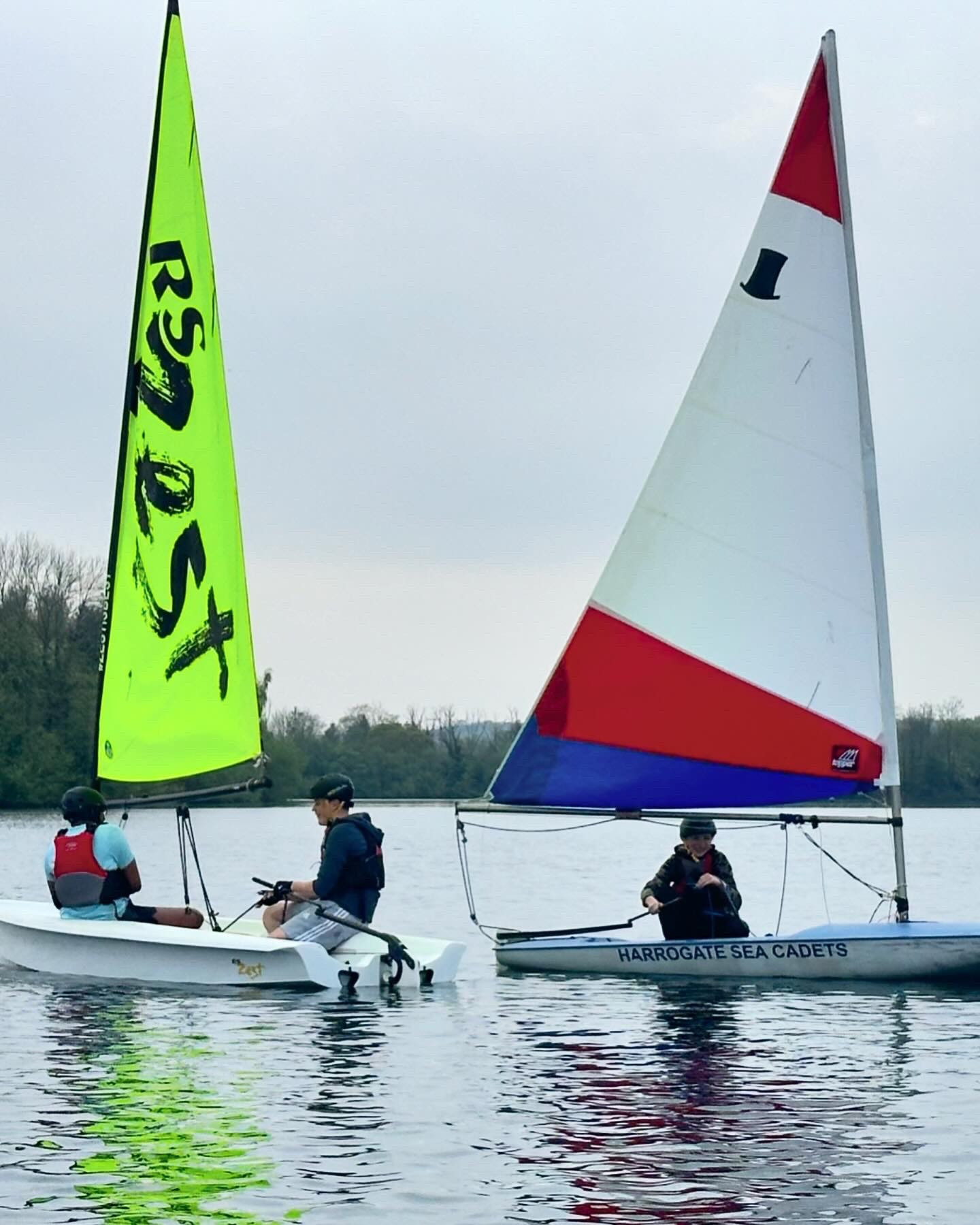 Cadets sailing on the lake