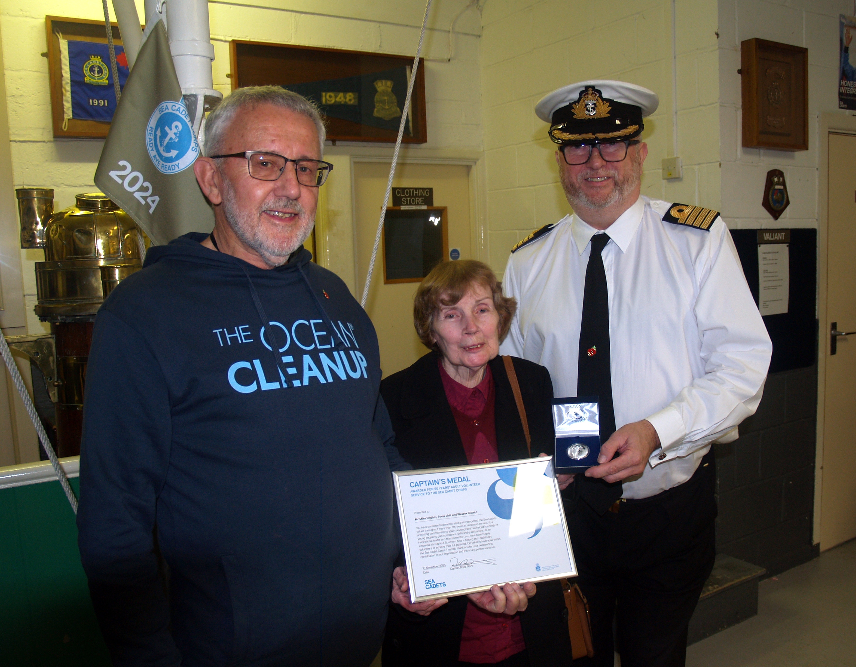 CAPTAIN’S MEDAL FOR MIKE ENGLISH