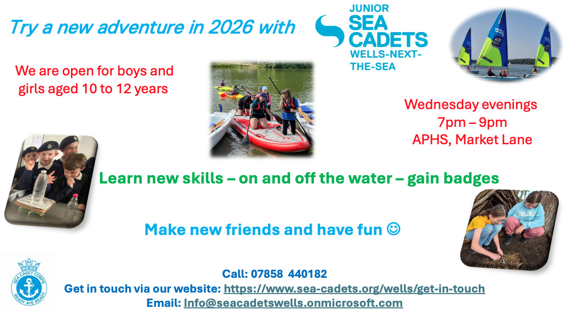 We are open for New Junior Sea Cadets