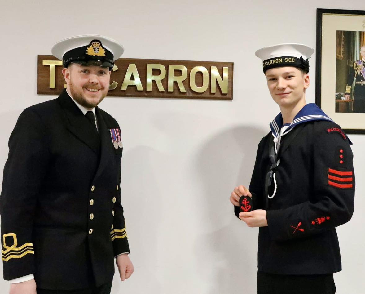 Newly Promoted Petty Officer Cadet and Leading Cad