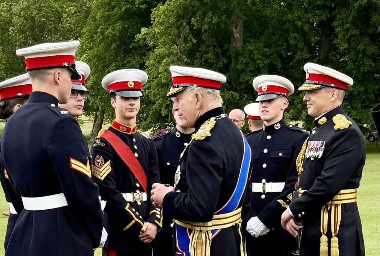 Royal Marines Presented with New Colours.