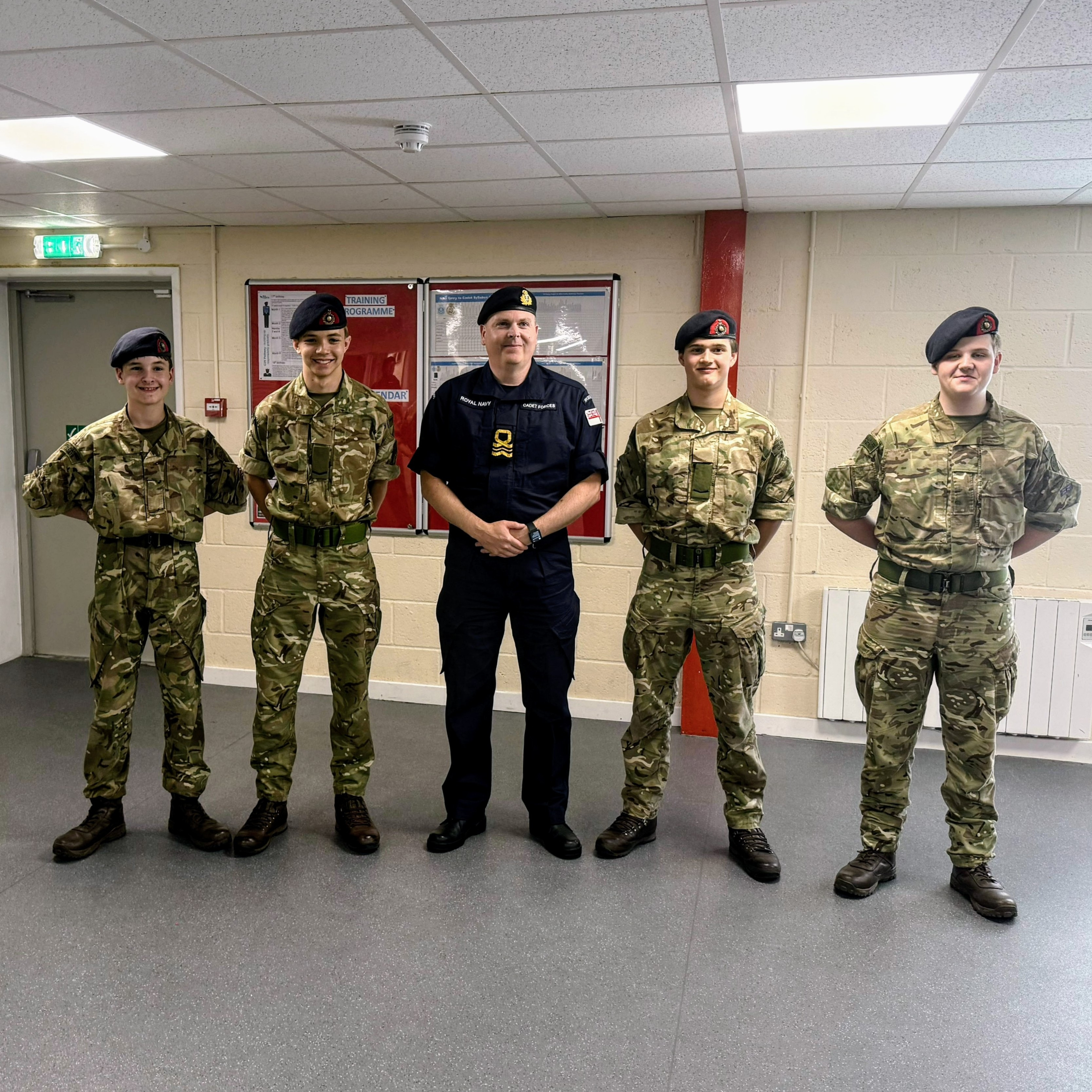 Our First Aid team with the South East District Officer, Lieutenant Commander Janner-Burgess.