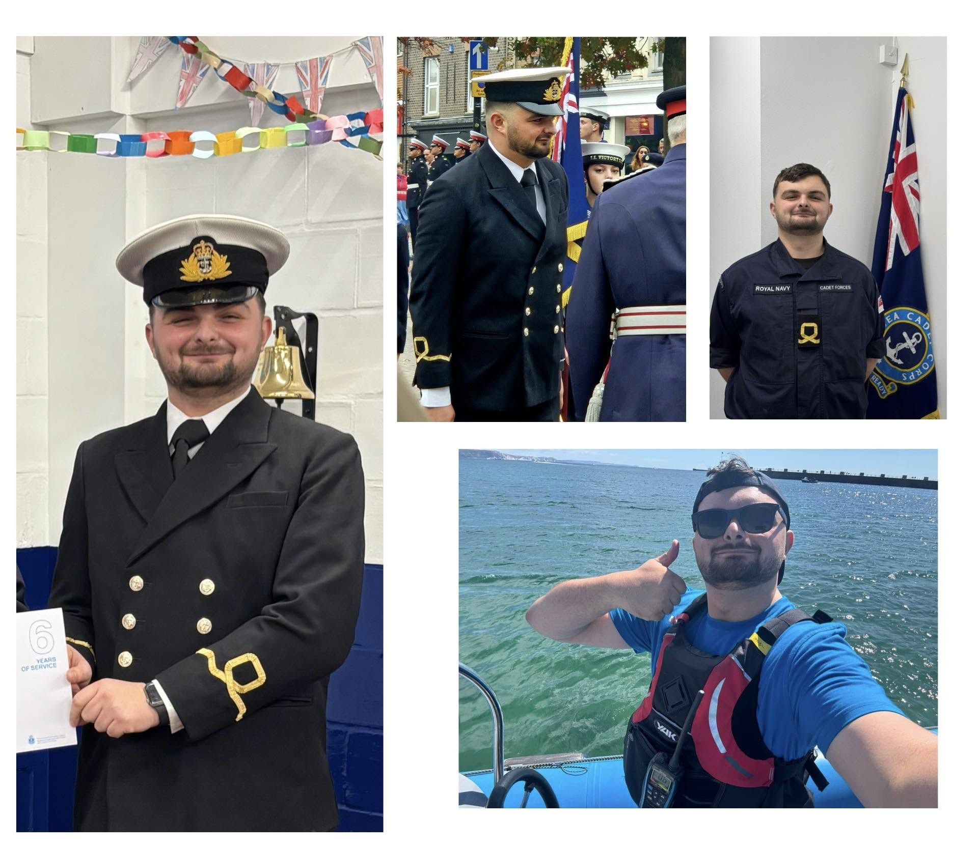 Photos of new OiC boating and in uniform