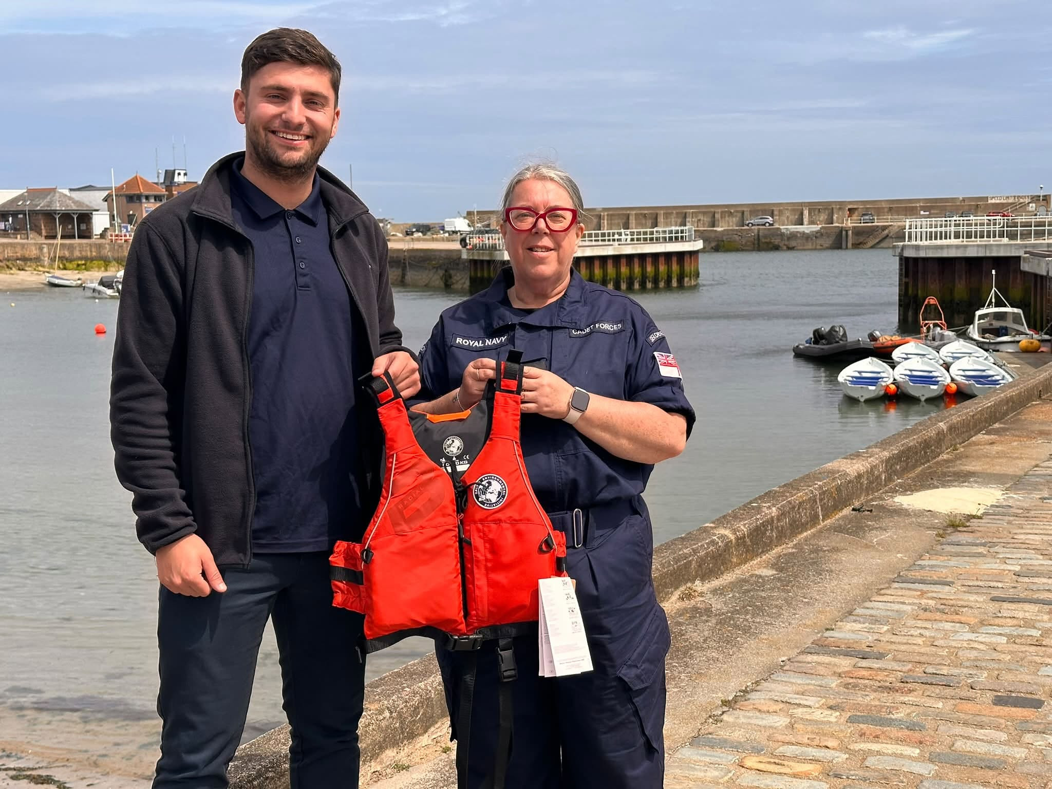 donation of 20 buoyancy aids from Ams Global Group