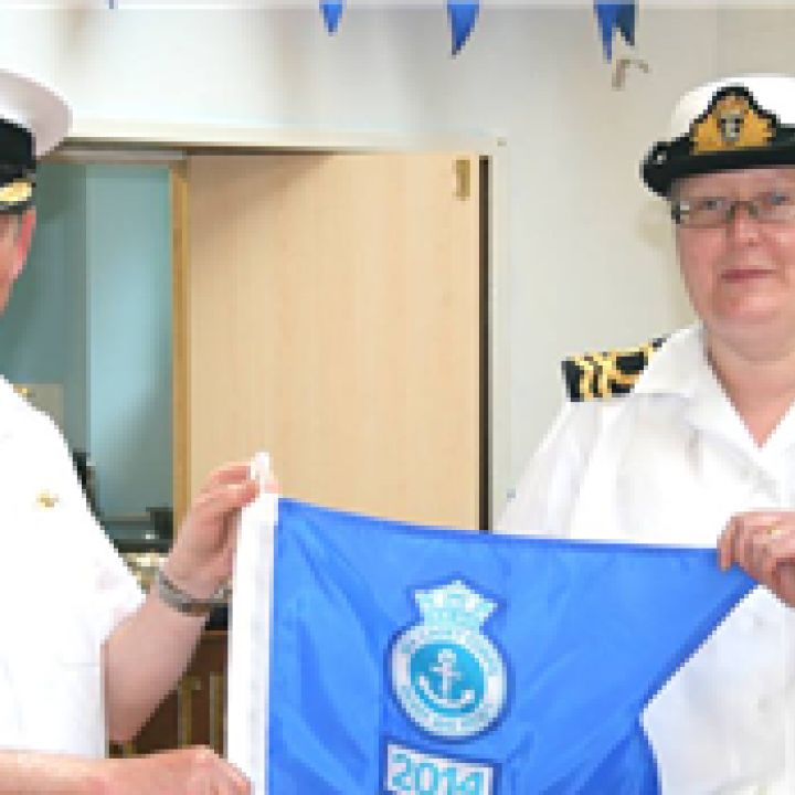 WHITLEY BAY SEA CADETS ARE AWARDED WITH A BURGEE