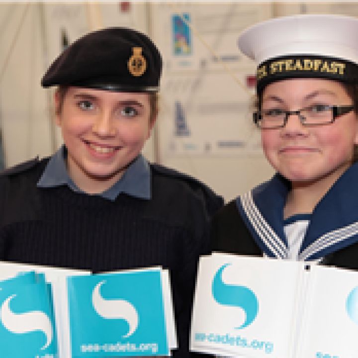 Sea Cadets aboard at London Boat Show