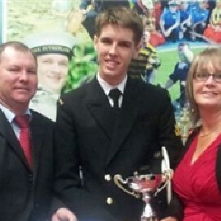Ex-Cadet wins top award at HMS Raleigh