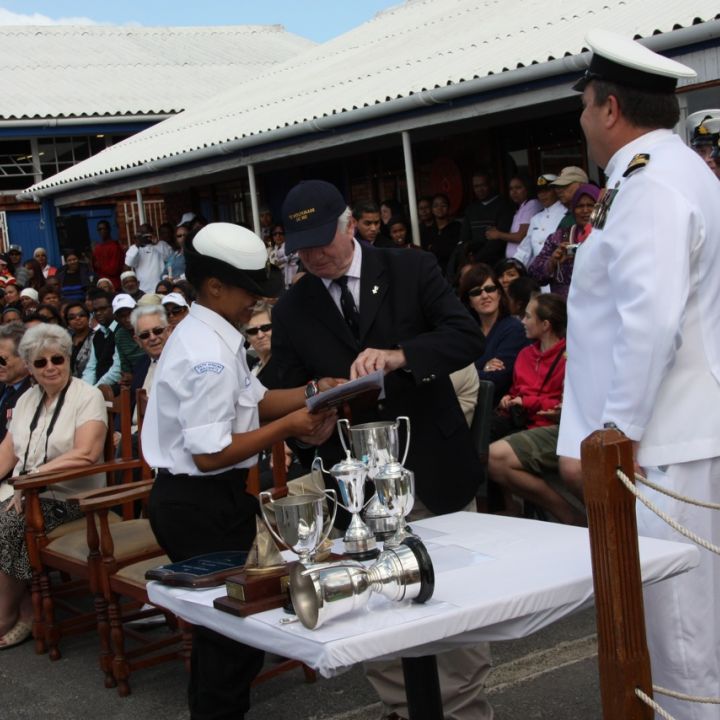 PRESENTATION OF NEW BOATSWAINS CALL TROPHY TO...