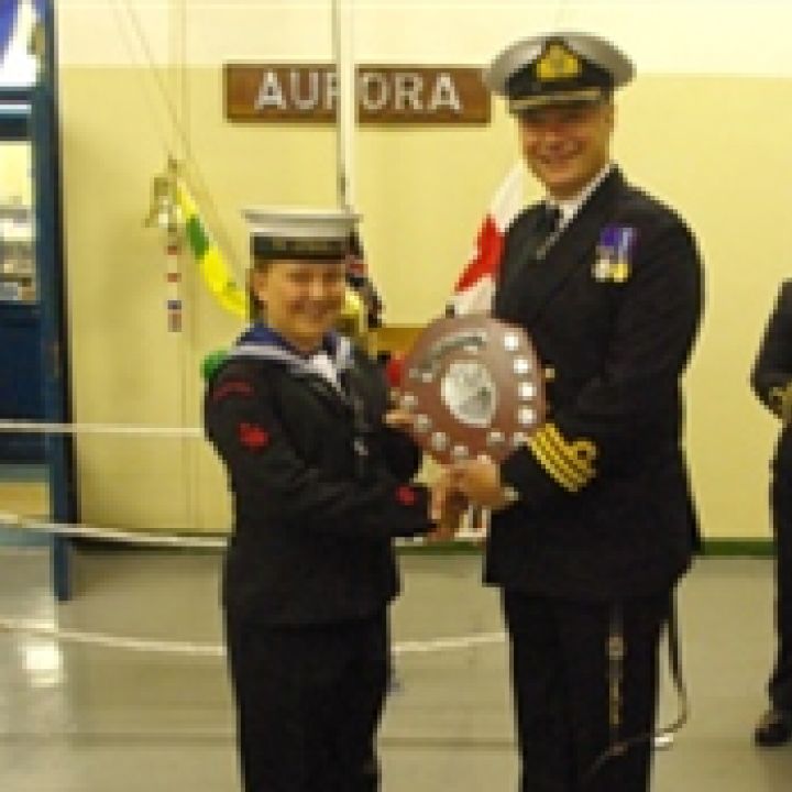 Ordinary Cadet rebecca Taylor is awarded the...