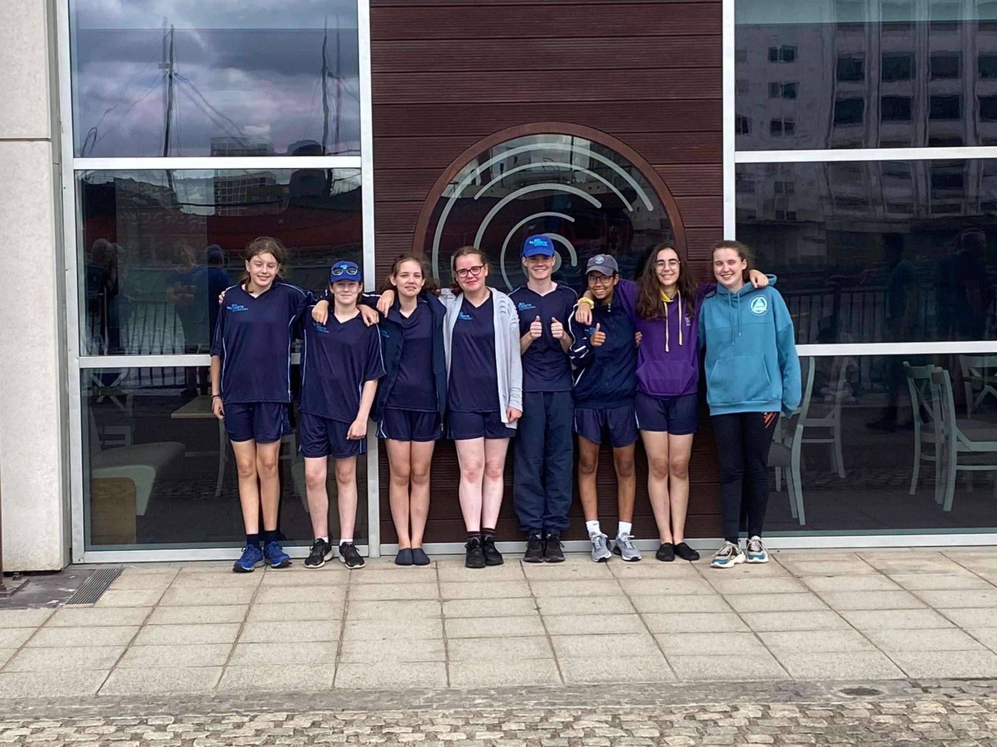 The Junior Girls Rowing team at the National Combined Regatta 