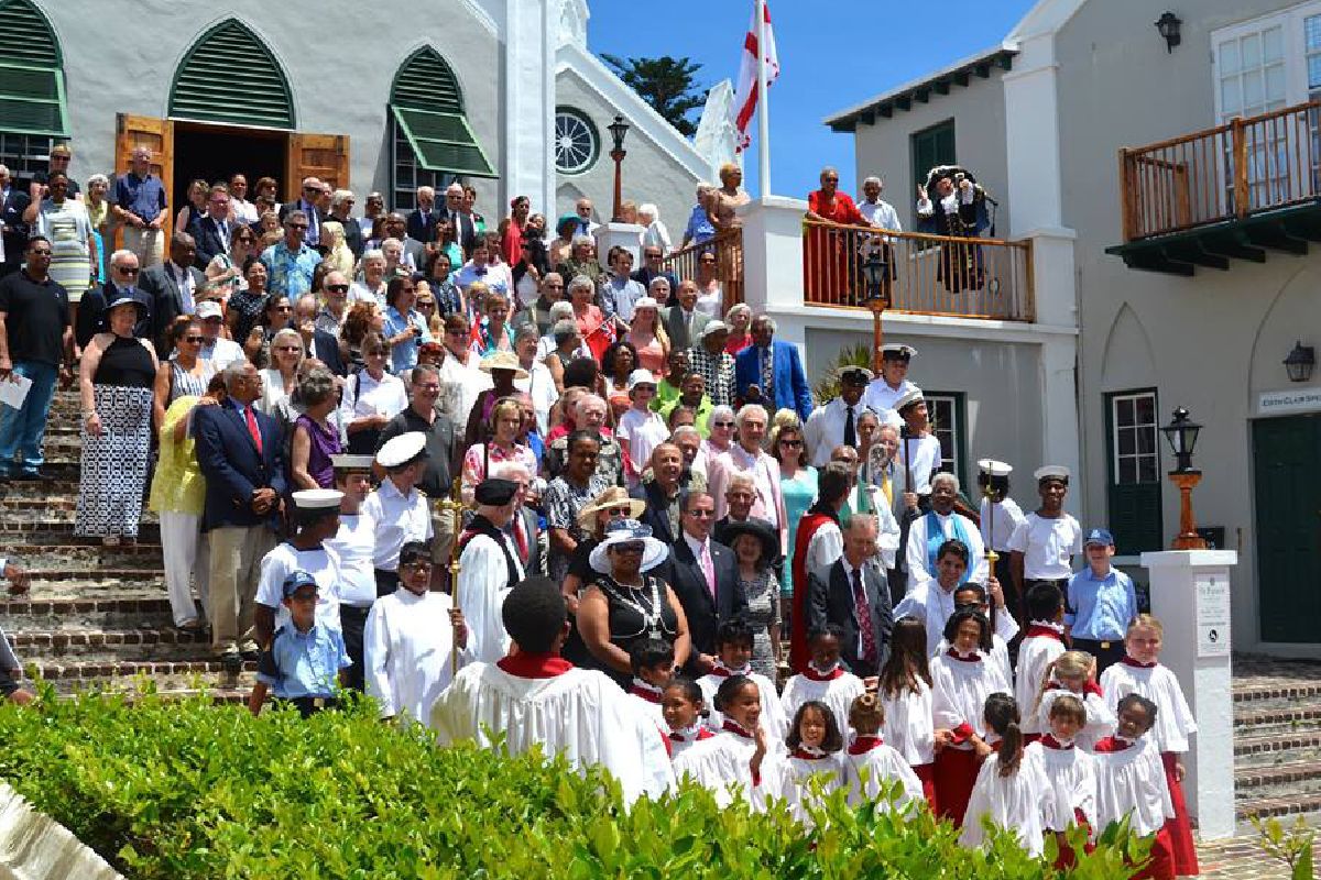 The Bermuda Sea Cadets unit assembled by a church